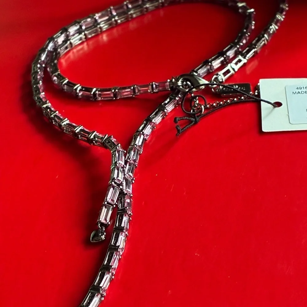 COACH Necklace,Black and pink Coach necklace